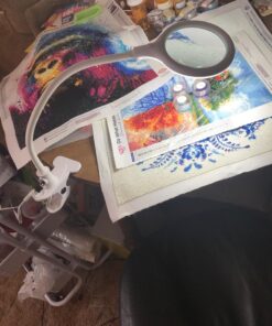 Brightech LightView Flex Magnifying Desk Lamp, 1.75X Light Magnifier, Adjustable Magnifying Glass with Light for Crafts, Reading, Close Work White 50 71ftLlcxyQL