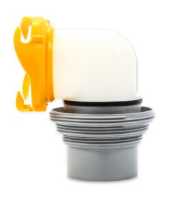 Camco Revolution RV Sewer Hose Bayonet Elbow | Features a Built-In Gasket for an Odor-Tight Connection, a 360-Degree Swivel for Easy Install, and Includes a 4-in-1 Adapter (39471) 4-in-1 Sewer Elbow Standard Packaging 12 71ftj3yuXcL
