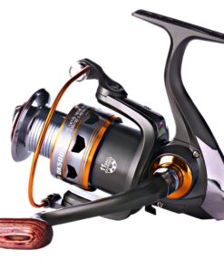 Sougayilang Spinning Fishing Reels with Left/Right Interchangeable Collapsible Wood Handle Powerful Metal Body 5.2:1/5.1:1 Gear Ratio Smooth 11BB for Inshore Boat Rock Freshwater Saltwater Fishing DK3000 20 71ftwyPtd L