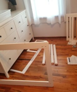 Babyletto Lolly 3-in-1 Convertible Crib with Toddler Bed Conversion Kit in White and Natural, Greenguard Gold Certified White/Natural 42 71fv6XB6CWL