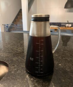 Airtight Cold Brew Iced Coffee Maker Pitcher (& Iced Tea Maker) with Spout – 1.5L/ 51oz Ovalware RJ3 Brewing Glass Carafe with Removable Stainless Steel Filter 1.5 Liter 40 71fvCfVS3FL