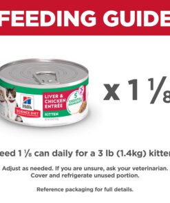 Hill's Science Diet Wet Cat Food, Kitten, Liver & Chicken Recipe, 5.5 oz. Cans, 24-Pack 24 71fvO4IsVtL
