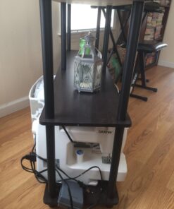 Furinno Turn-N-Tube 3-Tier Double Size Storage Display Rack, Espresso/Black, Plastic Pole 2 x 2 29 71fvWQBnM4L