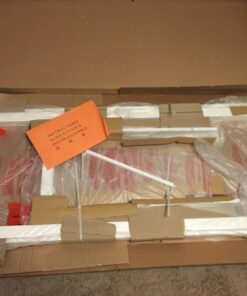 Signature Design by Ashley Baraga Contemporary Glass L-Shaped Home Office Desk, White 60 71fvn1JiZ5L