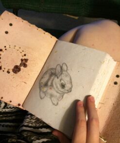 Handmade Embossed Blue Stone Leather Journal Notebook Refillable Sketchbook with 2 Latches, Lace Edging Diary By Cuero 61 71fw1fK4q4L