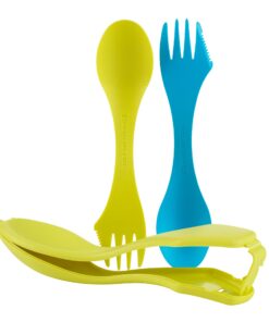Light My Fire Original BPA-Free Tritan Sporks'n Case, 2-Pack with Case Cyan/Lime