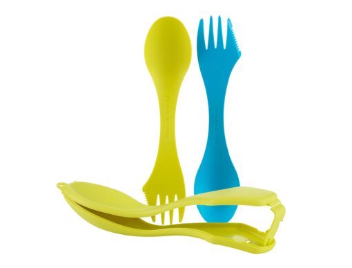 Light My Fire Original BPA-Free Tritan Sporks'n Case, 2-Pack with Case Cyan/Lime