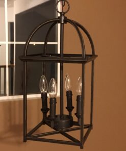 Progress Lighting Piedmont Collection Four-Light Cage Entry Light, Antique Bronze 13-3/8-Inch Width x 20-3/8-Inch Height 40 71fxW9XZ8mL