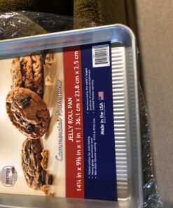 USA Pan Bakeware Jelly Roll Pan, Warp Resistant Nonstick Baking Pan, Made in the USA from Aluminized Steel Set of 1 34 71fxYD5oR3L