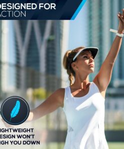 No Headache Women’s Sun Visor 3" Square Brim Visor Hat for Golf and Tennis Visor One Size Abyss Black 10 71fxgEhCPJL