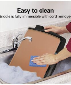 Hamilton Beach 38518R Durathon Ceramic Griddle, 200 sq. in, Black 22 71fyonrJE8L