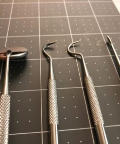 Dental Hygiene Kit - Calculus & Plaque Remover Dental Tool Set - Stainless Steel Tarter Scraper, Tooth Pick, and Mouth Mirror - Dentist Instrument Set for Teeth Cleaning (Blue) Blue 54 71fzEaoThDL