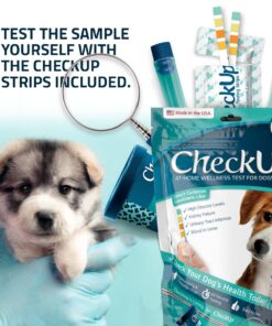 CheckUp Kit at Home Wellness Test for Dogs | Telescopic Pole, Detachable Cup & 2 Test Strips | Detects 4 Most Common Pet Health Indicators - Glucose, Protein, pH and Blood in Urine | 2 Strips 4 Parameters Strips 13 71g EegIETL
