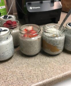 Euro Cuisine GY1920 Glass Jars with Lids for Yogurt Maker, Clear, 6 Ounce, Set of 8 6oz Glass Jars for Yogurt, Parfaits, Clear Yogurt Containers 45 71g0NePeLTL