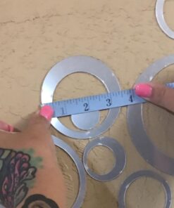 aooyaoo Circle Mirror DIY Wall Sticker Wall Decoration 24pcs Grey 44 71g0kc0Ve9L