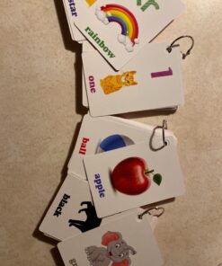 Star Right Words Toddler Flash Cards Set of 4 - Number Flash Cards, First Words, Colors and Shapes, & Alphabet/Letter Flashcards - 4 Binder Rings - 144 Sight Words Kindergarten Flash Cards 3-7 Years Multi Skill 38 71g0o7BZVjL 2