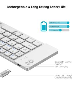 IKOS Folding Bluetooth Wireless Keyboard Slim Pocket Portable Travel Foldable Full Size Keyboard with Stand Holder for iPhone6-13 Max iPad Mini/Pro/Air, iOS Android Windows Laptop Smartphone/Tablet 33 71g1VGy2ibL