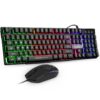 mafiti RK101 Computer Keyboard Mouse Combo Wired, RGB Backlit USB Keyboard for PC Mac Laptop Desktop, Gaming Office 9 71g1rg8sbiL