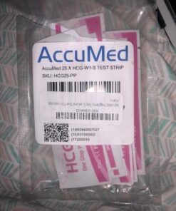 AccuMed Pregnancy Test Strips, 25-Count Individually Wrapped Pregnancy Strips, Early Home Detection Pregnancy Test Kit, Clear HCG Test 25 Count (Pack of 1) 39 71g2YPsXeL