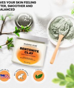 Alternative view of MAJESTIC PURE Bentonite Clay - Indian Healing Clay - Deep Pore Cleansing Mask - Clay Mask for Face, Hair, Acne, Detoxify and Skin Care - Sodium Bentonite Powder - Facial Mask for Men & Women - 20 oz