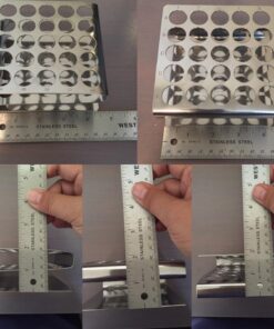 Globe Scientific 457200 Stainless Steel "Z" Shape Tube Rack, 16/17mm Tubes, 25-Place 20 71g3OIZrhZL