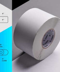 Zebra 4 x 6 in Thermal Transfer Paper Labels Z-Perform 2000T Permanent Adhesive Shipping Labels 3 in Core 4 rolls 10031657SP 9 71g4AvUPfIL
