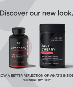 Sports Research Tart Cherry Concentrate - Made from Montmorency Tart Cherries - Non-GMO & Gluten Free (60 Liquid Softgels) 19 71g4kte1oGL