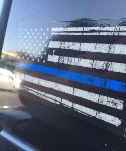 Tattered 3M Reflective Thin Blue Line 3.5 X 2 Decal Sticker United States Us Flag Tactical Police Law Enforcement 18 71g4wZuIFnL
