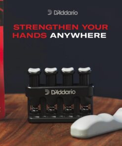 D'Addario Accessories Hand Exerciser–Improve Dexterity and Strength in Fingers, Hands, Forearms- Adjust Tension Per Finger– Simulated Strings Help Develop Calluses- Comfortable Conditioning Varigrip Only(Original) 30 71g5wDhWstL