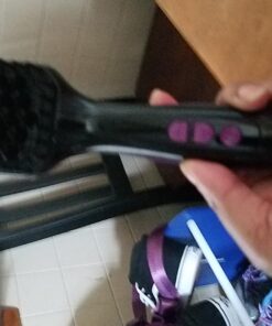 Ionic Hair Straightener Brush Upgrade 2.0,GLAMFIELDS Electrical Heated Hair Straightening with Faster Heating, MCH Ceramic Technology, Auto Temperature Lock, Anti Scald, Heat Resistant Glove(Black-01) Black 56 71g6JHAkVL