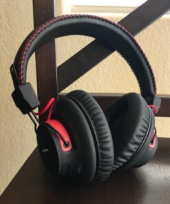 Avantree Audition - Bluetooth Over-Ear Headphones with Long-Lasting Durable Build, Built-in Mic, 40h Battery Life and Wireless or Wired Modes for Phone, PC & Laptop Black, Red 53 71g6KhESlL
