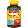 Nature Made Flaxseed Oil 1000 mg, Fish Free Omega 3 Supplement, Dietary Supplement for Heart Health Support, 100 Softgels, 100 Day Supply 100 Count (Pack of 1) 2 71g7LRDTp5L