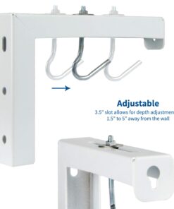 VIVO Wall Hanging 6" Adjustable L-Bracket Mount Plate Hook Kit for Projector Screens (MOUNT-PS01) White 20 71g7fT1Pm1L