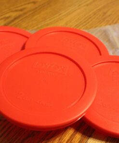 Pyrex 2 Cup Round Storage Cover #7200-pc for Glass Bowls (Pack of 4) - Red Color 1 11 71g7rVMyZbL