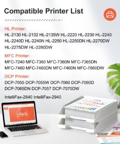 v4ink Compatible Toner Cartridge and Drum Unit Replacement for Brother TN450 TN420 DR420 use with HL-2270dw HL-2280dw HL-2230 HL-2240d MFC-7240 MFC-7360n MFC-7860dw 4 Packs (1 Drum 3 Toner) (Black) 10 71g8uJeM8gL