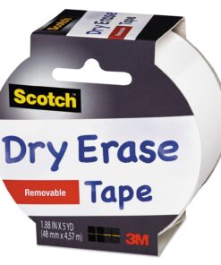 Scotch Dry Erase Tape, 1.88" x 5 Yards, 1 Roll, White (1905R-DE-WHT) 1 pack 14 71g990qDIFL