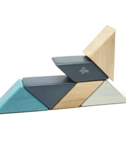 6 Piece Tegu Pocket Pouch Prism Magnetic Wooden Block Set, Blues 24 71g9EIPKklL