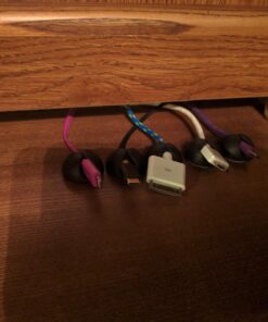 ROK Hardware Multipurpose Silicone Cable Clip Grip Wire Cord Type USB Desk Wall Desktop Organizer Charger Holder (20 Pack, Black) 20 Pack 36 71g9O6vo 9L