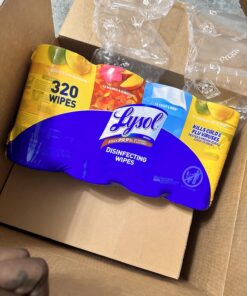 Lysol Disinfectant Wipes Bundle, Multi-Surface Antibacterial Cleaning Wipes, contains x2 Lemon & Lim Blossom, Crisp Linen, Mango & Hibiscus, 80 Count (Pack of 4) 25 71g9cCfHFQL 1