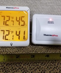 ThermoPro TP63B Indoor Outdoor Thermometer Wireless Hygrometer, 500FT Inside Outside Thermometer, Remote Temperature Monitor with Cold-Resistant Sensor, Outdoor Thermometers for Patio Home Greenhouse 40 71gA1qrU HL