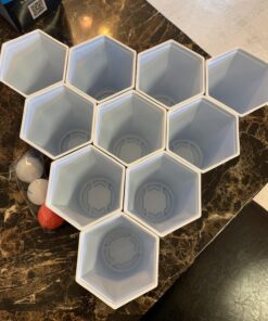 HEXCUP - Reusable Party Pong Cup Set by PartyPong - 22 Reusable Cups, 3 Balls, & Plastic Game Card 27 71gBi5ScAQL