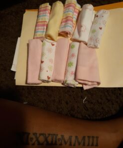 Spasilk Washcloth Wipes Set for Newborn Boys and Girls, Soft Terry Washcloth Set, Pack of 10, Pink Lines 10 Count (Pack of 1) 27 71gD4nGKidL