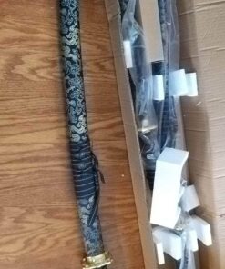 BladesUSA Jl-021Bl4 Katana Samurai Sword Set, 3-Piece with Scabbard and Display Stand, 40-Inch Overall Katana 22 71gDKz0IMSL