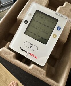 ThermoPro TP25 500ft Wireless Bluetooth Meat LCD Thermometer with 4 Temperature Probes Smart Digital Cooking BBQ Thermometer for Grilling Oven Food Smoker Thermometer, Rechargeable Milk White 39 71gDc1atCzL
