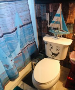 Funny Animation Big Eyes Cute Toilet Wall Decal Bathroom Home Sticker Bedroom Kitchen Art Picture DIY Murals Vinyl Paper Decoration Wallpaper for Children Potty Training Nursery Baby Teen Senior 30 71gFAqeJOiL