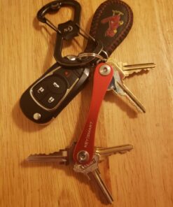 KeySmart Key Holder for Keychain Key Ring - Compact Key Organizer Key Chain Key Case, Minimalist Pocket-Sized EDC Keychain, Loop Piece for Car Fobs, Expandable (up to 14 Keys, Red) 34 71gFPD3aVWL