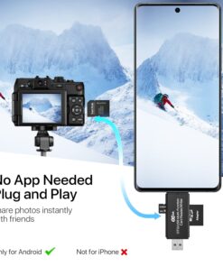 COCOCKA Micro USB OTG to USB 2.0 SD Card Adapter, Micro SD Card Reader,Trail Camera Memory Card Adapter Connector for Android Phone/Computer,Supports SD/SDHC/SCXC/MMC/MMC Micro USB A MICRO USB 27 71gGJeG4pEL