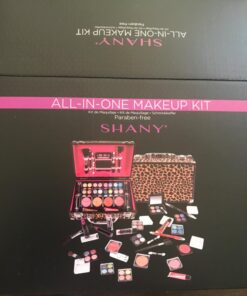 SHANY Carry All Makeup Train Case with Pro Makeup Set, Makeup Brushes, Lipsticks, Eye Shadows, Blushes, Powders, and more - Reusable Makeup Storage - Premium Gift Packaging - Leopard 37 71gH FQrzL