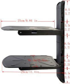 VideoSecu 2 Shelf DVD DVR VCR Wall Mount Bracket Component Shelf for DVD Player DDS Receiver Video Audio Cable Box MDVD04B WP6 22 71gH7XalRjL