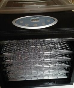 Ivation 6 Tray Countertop Digital Food Dehydrator Drying Machine 480w with Preset Temperature Settings, Auto Shutoff Timer and Even Heat Circulation for Beef Jerky, Fruits, Vegetables & Nuts 6 Tray - Standard 48 71gHYEKPWAL